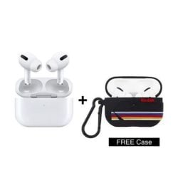 حزمة: سماعة داخل الأذن ملغية للضجيج ابل AirPods Pro + حافظة مقاومة للماء من Case-Mate - أسود