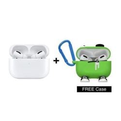 حزمة: سماعة لاسلكية كلية ملغية للضجيج Apple AirPods Pro من ابل + حافظة CreaturePods Chuck The Cool Guy  من Case-Mate