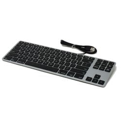 لوحة المفاتيح السلكية Matias Tenkeyless Keyboard من الألومنيوم لأجهزة ماك من ماتياس - لون رمادي