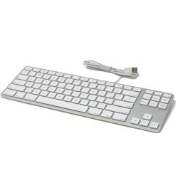 Wired Aluminum Tenkeyless Keybaord for Mac - Silver