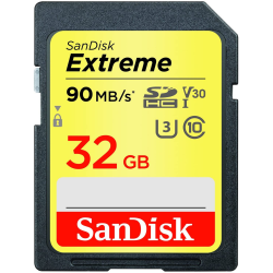 SanDisk Extreme  SDSDXVE-032G-GNCIN 32 GB SDHC Class 10 U3 V30 Memory Card