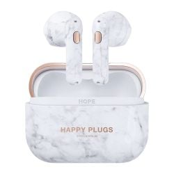 HAPPY PLUGS Hope Wireless Headphones - White Marble 