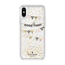  Kate Spade Liquid Glitter Stars Case for Apple iPhone X - Silver