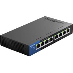 محول شبكات للأعمال بثمانية منافذ غيغابت Linksys LGS108 من لينكسيس - لون أسود