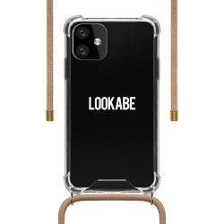 Lookabe Necklace Clear Case with Cord for iPhone 11 - Nude