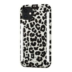 Lumee Duo Phone Case with Selfie Light for iPhone 11 - Leopard Glitter