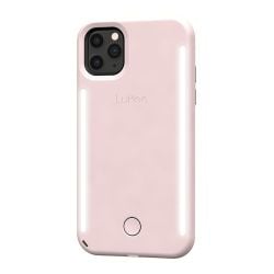 Lumee Duo Phone Case for iPhone 11 Pro Max - Metallic Marble White Rose Gold