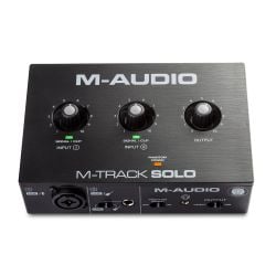 M-Audio M-Track Solo - 48-KHz, 2-channel USB Audio Interface with 1 Crystal Preamp, Phantom Power and Instrument Input