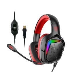 Vertux Miami 7.1 Surround Sound Gaming Headphone with Mic  & USB Connectivity - Red