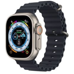 Apple Watch Ultra MQEE3LL/A 49mm Titanium Case with Midnight Ocean Band 