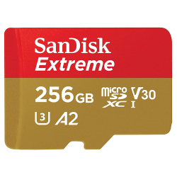 SanDisk 256GB Extreme MicroSDXC UHS-I Memory Card