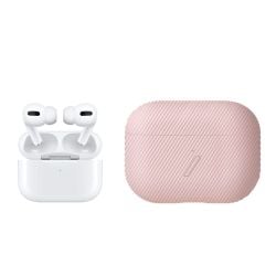 BUNDLE: APPLE Airpods Pro with Noise cancellation + Native Union - Curve Case For Airpods Pro - Rose