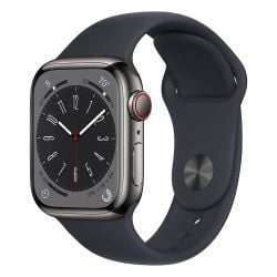Apple Watch Series 8 MKU83LL/A 45mm GPS + Cellular Graphite Stainless Steel Case with Sport Band