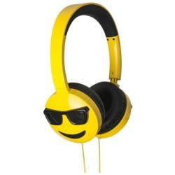 jam audio Jamoji Too Cool On-Ear Yellow Headphones