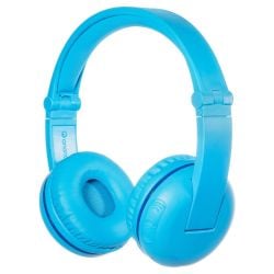 BuddyPhones PLAY Wireless Bluetooth Volume-Limiting Kids Headphones - Blue