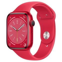 Apple Watch Series 8 MP7J3LL/A 45mm Red Aluminum Case with Sport Band