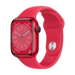 Apple Watch Series 8 MP6Y3LL/A 41mm Red Aluminum Case with Sport Band