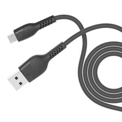 Porodo PVC Micro USB Cable 2.4m - Black