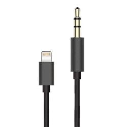Porodo Lightning to AUX Cable 1M - Gray/Silver/Gold
