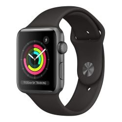Apple Watch Series 3 (GPS, 42mm) MTF32 Space Gray Aluminum Case with Black Sport Band