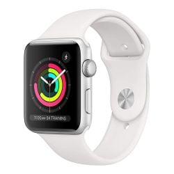 Apple Watch Series 3 (GPS, 42mm) MTF22 Silver Aluminum Case with White Sport Band