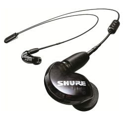 سماعات Shure SE215 اللاسلكية العازلة للصوت مع كابل بلوتوث 5.0 من شور - أسود