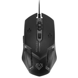 Vertux Sensi Ergonomic Optical USB Wired Gaming Mouse upto 3200 DPI - Black