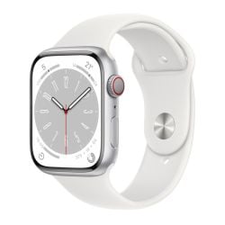 Apple Watch Series 8 MP6K3AE/A 41mm Silver Aluminum Case with White Sport Band