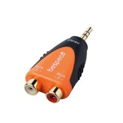 محول Bespeco SLAD380 من ستيريو ذكر3.5 مم إلى 2 RCA أنثى من بيسبيكو