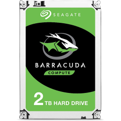 Seagate 3.5 Inch 2 TB BarraCuda Internal Hard Drive - Silver