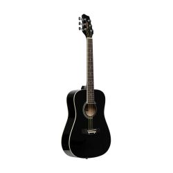 Stagg 3/4 Black Dreadnought Acoustic Guitar with Basswood Top