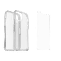 Otterbox iPhone 12/12 Pro Symmetry Clear Case + Alpha Glass Screen Protector 