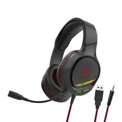 Vertux Tokyo Noise Isolating Wired Gaming Headset red