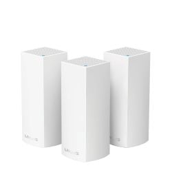 نظام واي فاي ثلاثي الحزم المنزلي LIMKSYS Velop Tri-Band Mesh من لينكسيس - لون أبيض