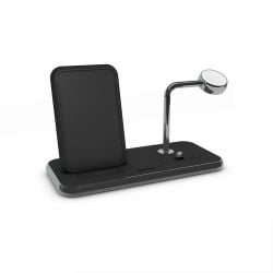 ZENS Stand+Dock+Watch Aluminium Wireless Charger 10W - Black