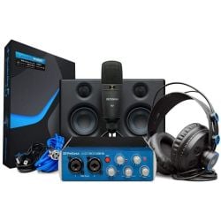 حزمة التسجيل الصوتي PreSonus AudioBox USB الكاملة من بري سوونس