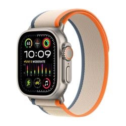 Apple Watch Ultra 2 Smartwatch & Orange/Beige Trail Loop M/L