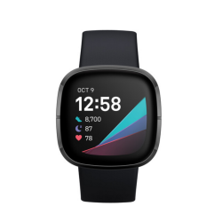 Fitbit Sense Carbon/Graphite Stainless Steel Smart Watch