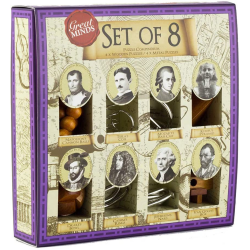 PROFESSOR PUZZLE Great Minds Collection 3D Wooden & Metal Assembly Puzzles - Set of 8 Men