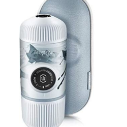 ماكينة اسبرسو Wacaco Nanopresso المحمولة مع حافظة واقية، إصدار مطور من Minipresso من واكاكو