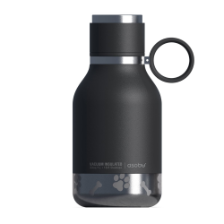 ASOBU Dog Bowl Bottle 1L - Stainless Steel Hydration Bottle and Detachable Bowl for Dogs - Black