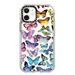 CASETIFY iPhone 12 Mini - Butterfly Rainbow Impact Case - Clear
