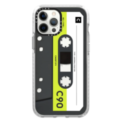 CASETIFY iPhone 12 Pro Max - Mixtape Cassette Collection Impact Case - Neon