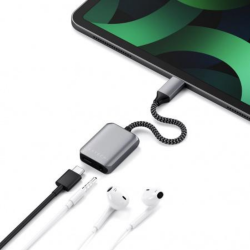 SATECHI USB-C to 3.5mm Audio & PD Adapter - Space Gray