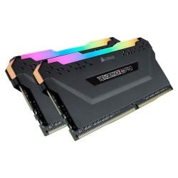 مجموعة رامات Corsair Vengeance RGB PRO DDR4 سرعة 3200 ميجاهرتز من كورسير - 16 جيجابايت (2 × 8 جيجابايت) - أسود
