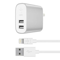 BOOST↑CHARGE™ 24W Dual USB-A Wall Charger + Lightning to USB-A Cable