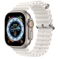 Apple Watch Ultra MQE93LL/A 49mm Titanium Case with White Ocean Band 