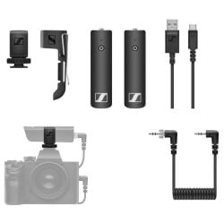 نظام ميكروفون محمول على الجسم Sennheiser XSW-D PORTABLE BASE SET رقمي لاسلكي للتثبيت على كاميرا من سينهايزر