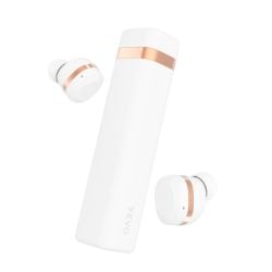 Happy Plugs YEVO 1 In-Ear Sound Isolating Bluetooth Headphones - Ivory White