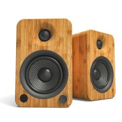 Kanto YU4 Powered Bookshelf Blutooth Speakers - Bamboo